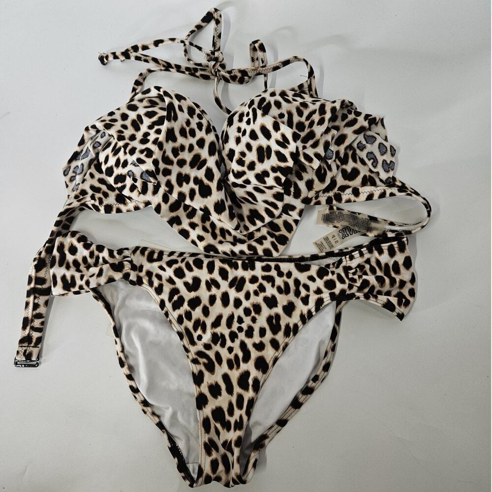 Victoria Secret Leaopard Animal Print Swimsuit Women Size Small